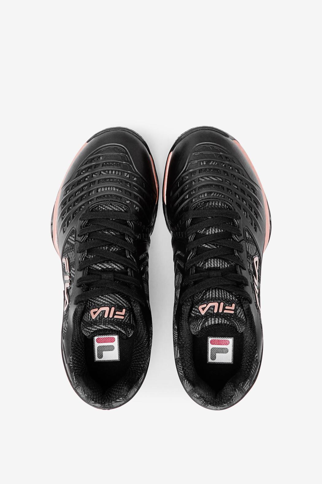 FILA Women's Axilus 2.5 Energized 011 BLACK / CASTLEROCK / ROSE GOLD | Women Tennis