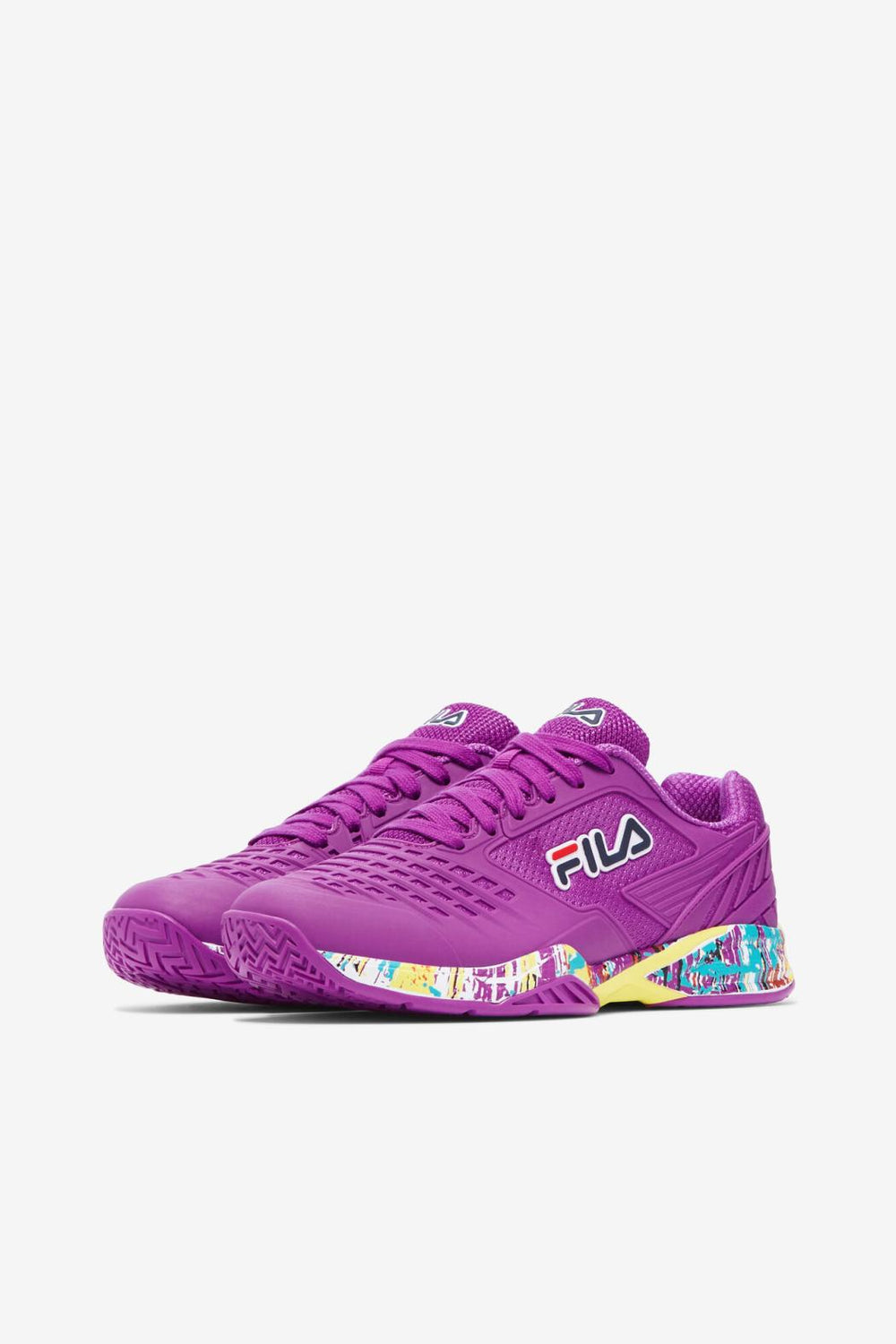 FILA Women's Axilus 2 Energized 525 PURPLE CACTUS FLOWER / WHITE / LIMELIGHT | Women Tennis