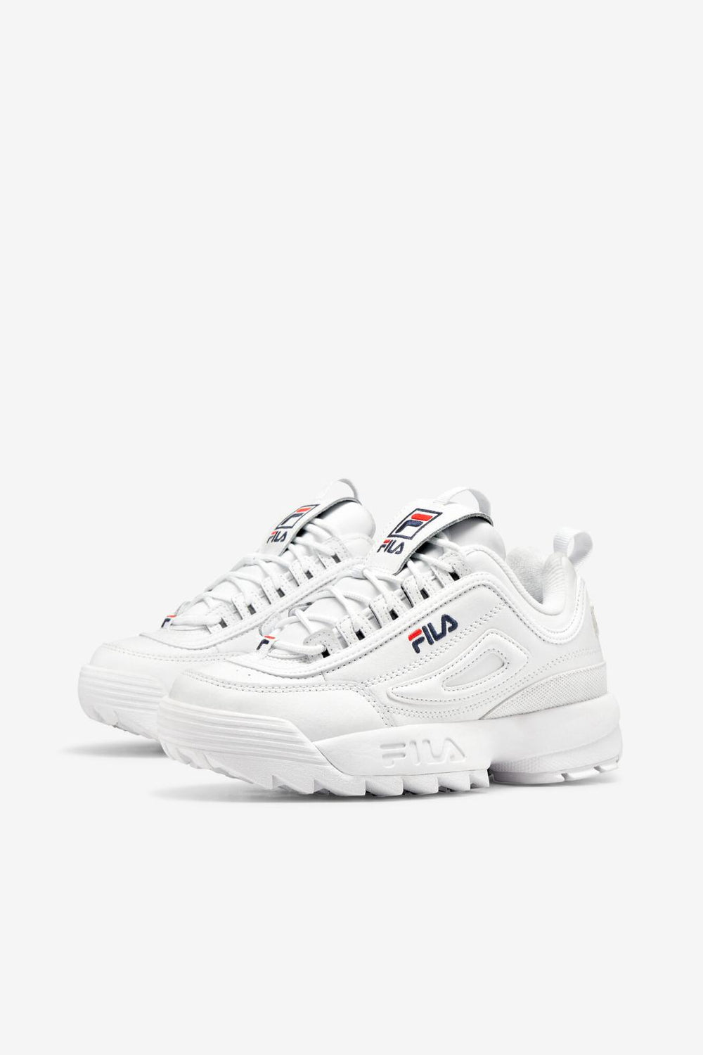 FILA Women's Disruptor 2 Premium 125 WHITE / NAVY / RED | Women Sneakers