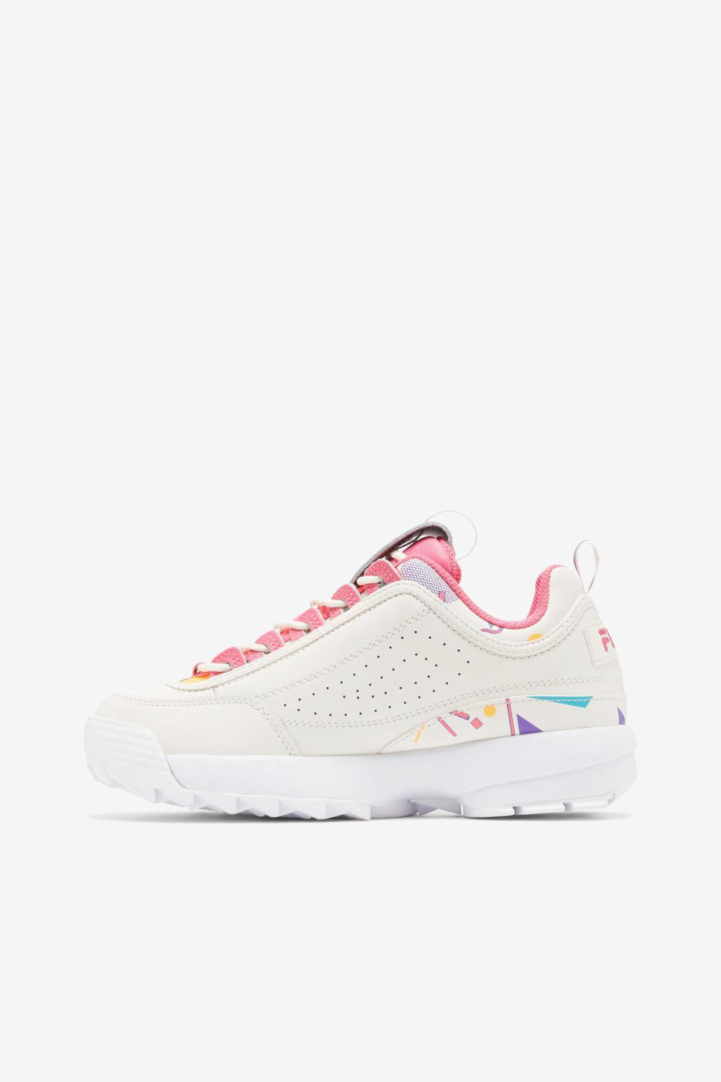 FILA Women's Disruptor 2 Premium 149 GARDENIA / SCUBA BLUE / BUBBLEGUM | Women Sneakers