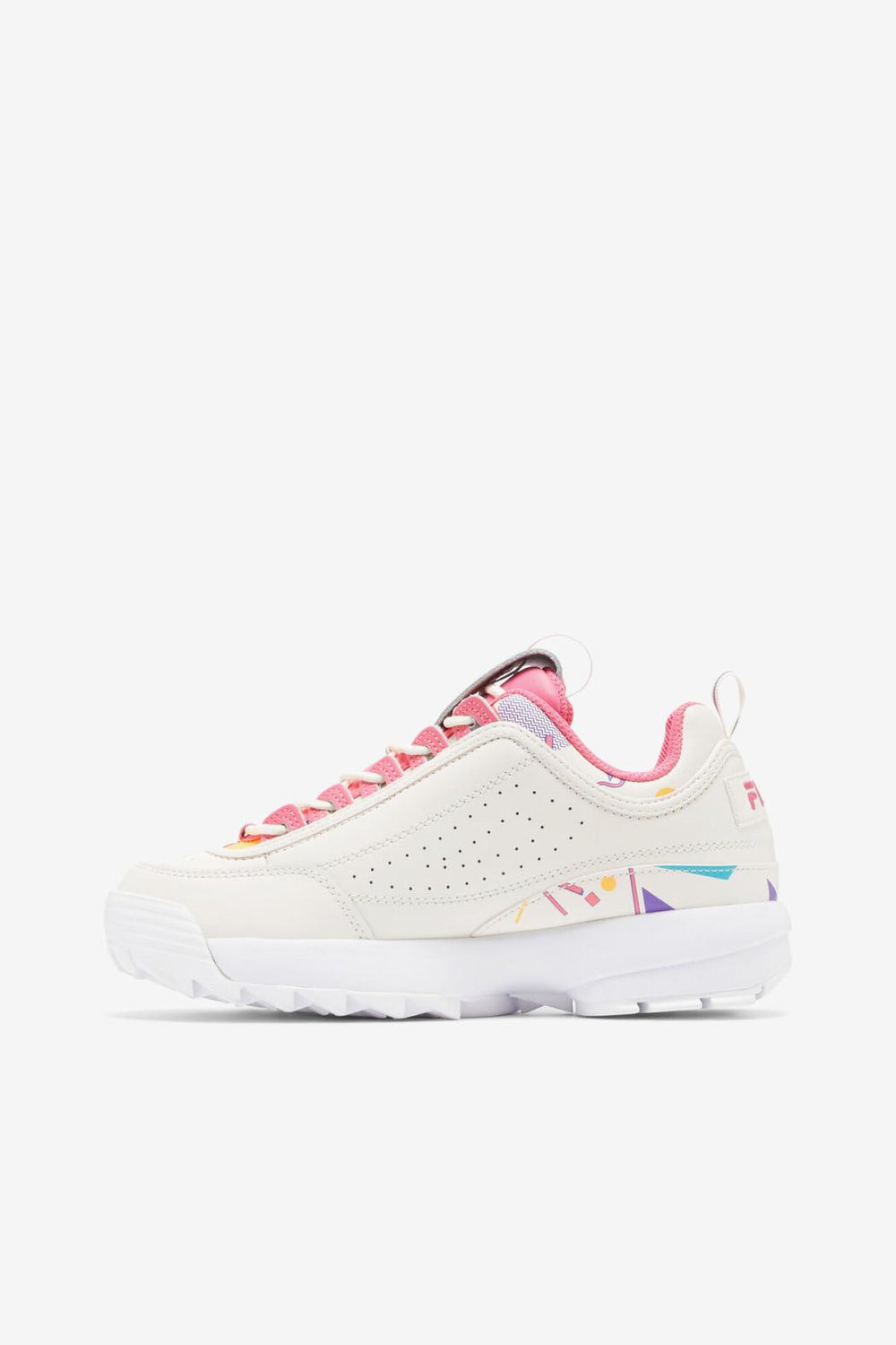 FILA Women's Disruptor 2 Premium 149 GARDENIA / SCUBA BLUE / BUBBLEGUM | Women Sneakers