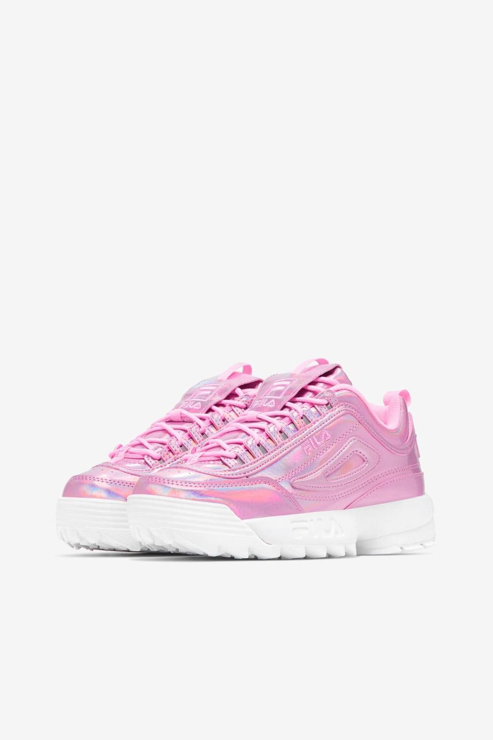 FILA Women's Disruptor 2 Premium Iridescent Snake 668 COTTON CANDY / WHITE / COTTON CANDY | Women Disruptor 2