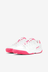 FILA Women's Double Bounce 156 WHITE / PINK GLOW / METALLIC SILVER | Women Pickleball
