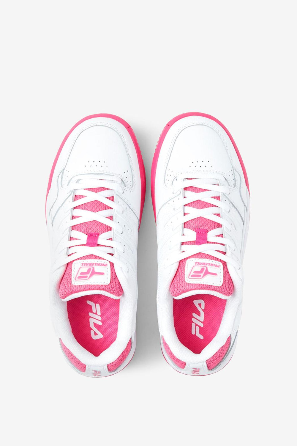 FILA Women's Double Bounce 156 WHITE / PINK GLOW / METALLIC SILVER | Women Pickleball
