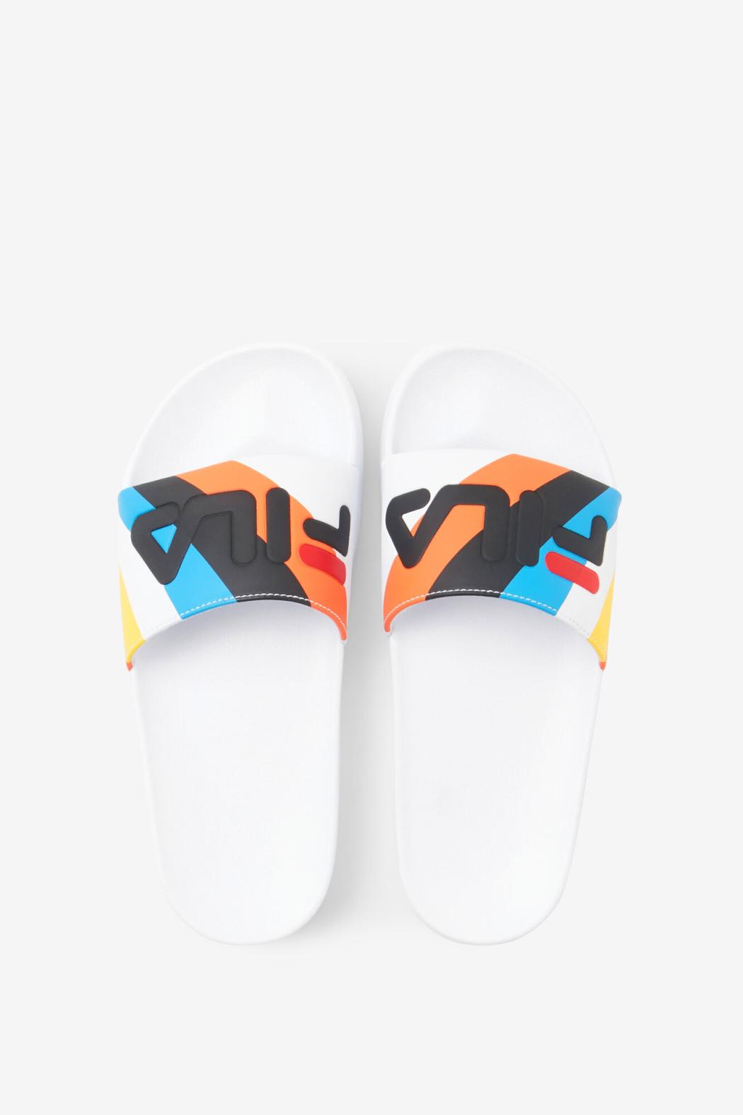 FILA Women's Drifter Archive 114 WHITE / BLACK / MULTI | Women Sandals &amp; Slides