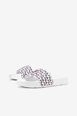 FILA Women's Drifter Mood 2 125 WHITE / NAVY / RED | Women Sandals &amp; Slides