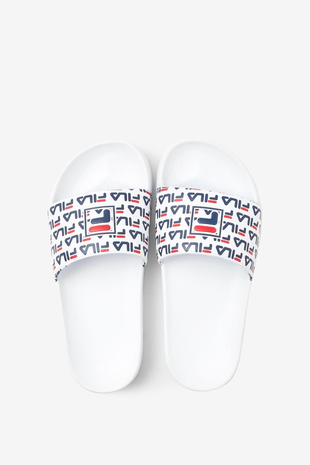 FILA Women's Drifter Mood 2 125 WHITE / NAVY / RED | Women Sandals &amp; Slides