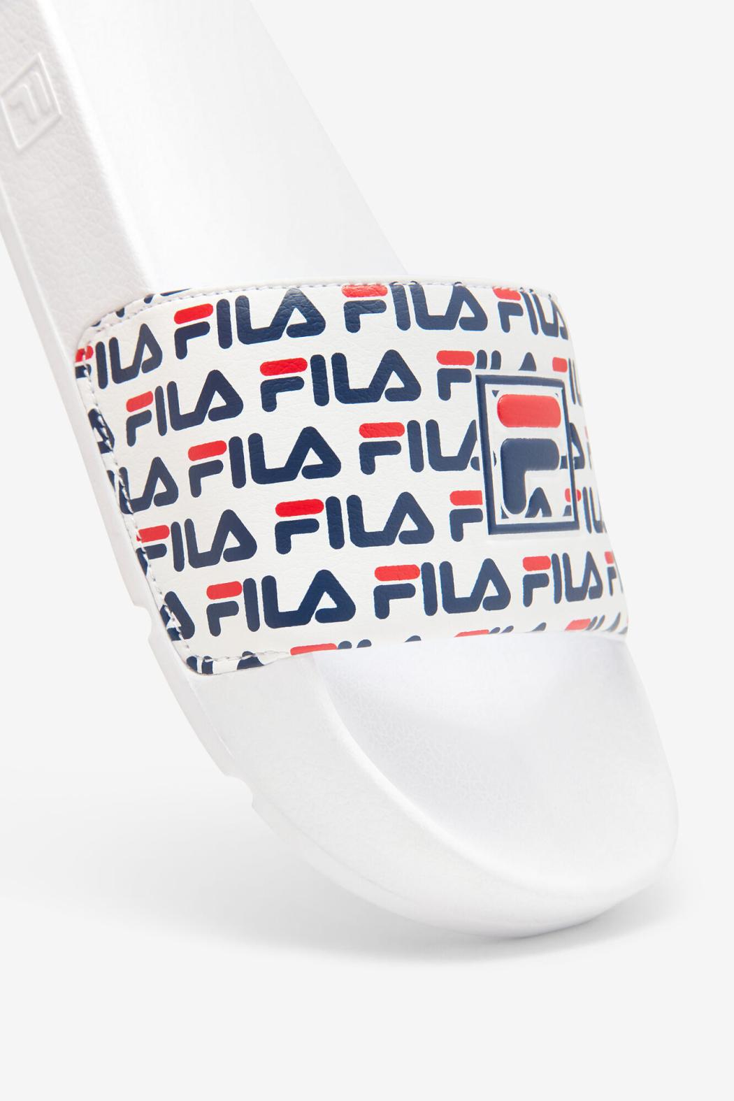 FILA Women's Drifter Mood 2 125 WHITE / NAVY / RED | Women Sandals &amp; Slides