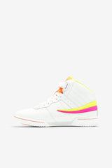 FILA Women's F-13 140 WHITE / SAFETY YELLOW / KNOCKOUT PINK | Women Sneakers