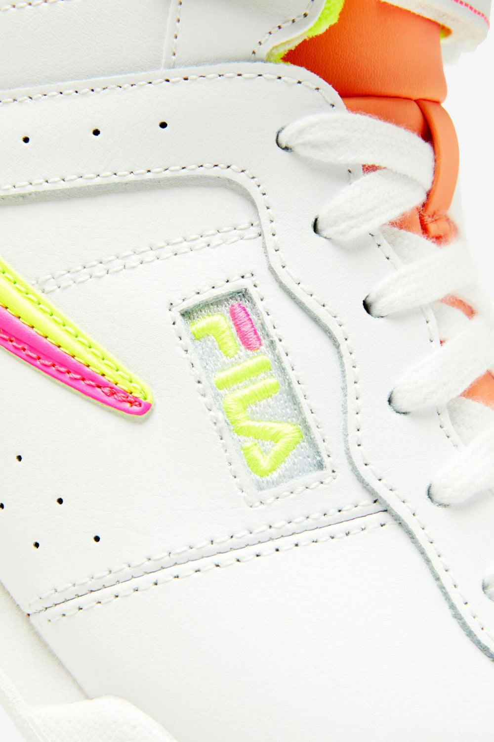 FILA Women's F-13 140 WHITE / SAFETY YELLOW / KNOCKOUT PINK | Women Sneakers