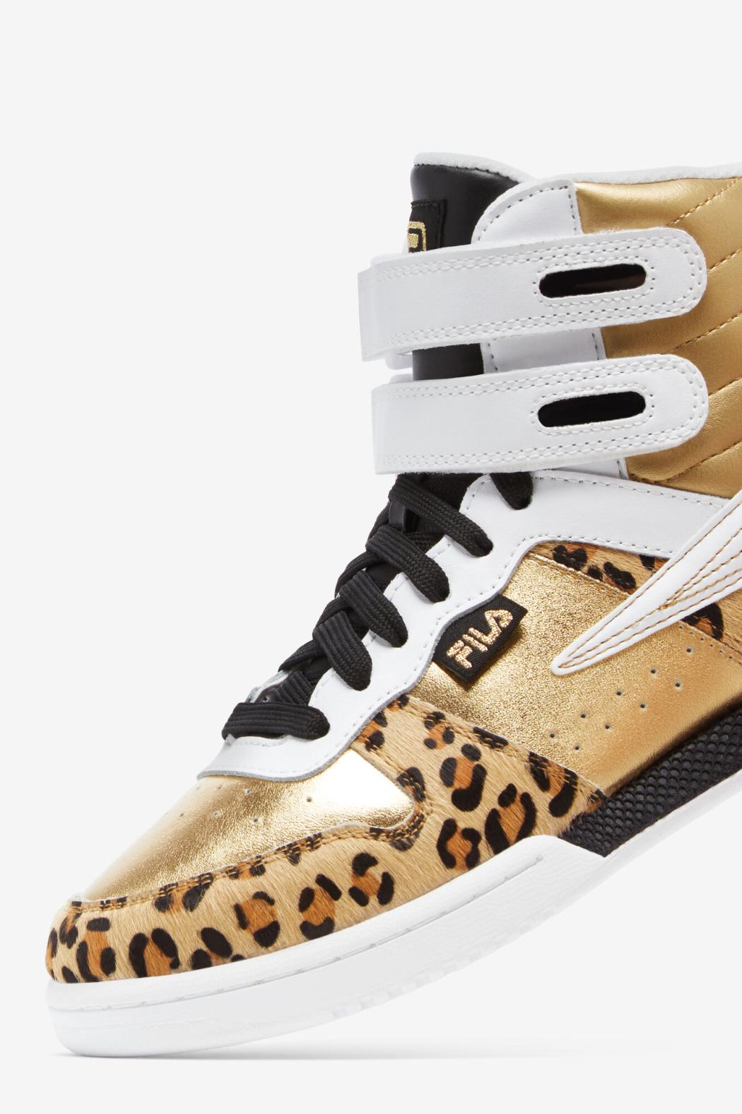 FILA Women's F-14 Metallic 702 METALLIC GOLD / WHITE / BLACK | Women Sneakers