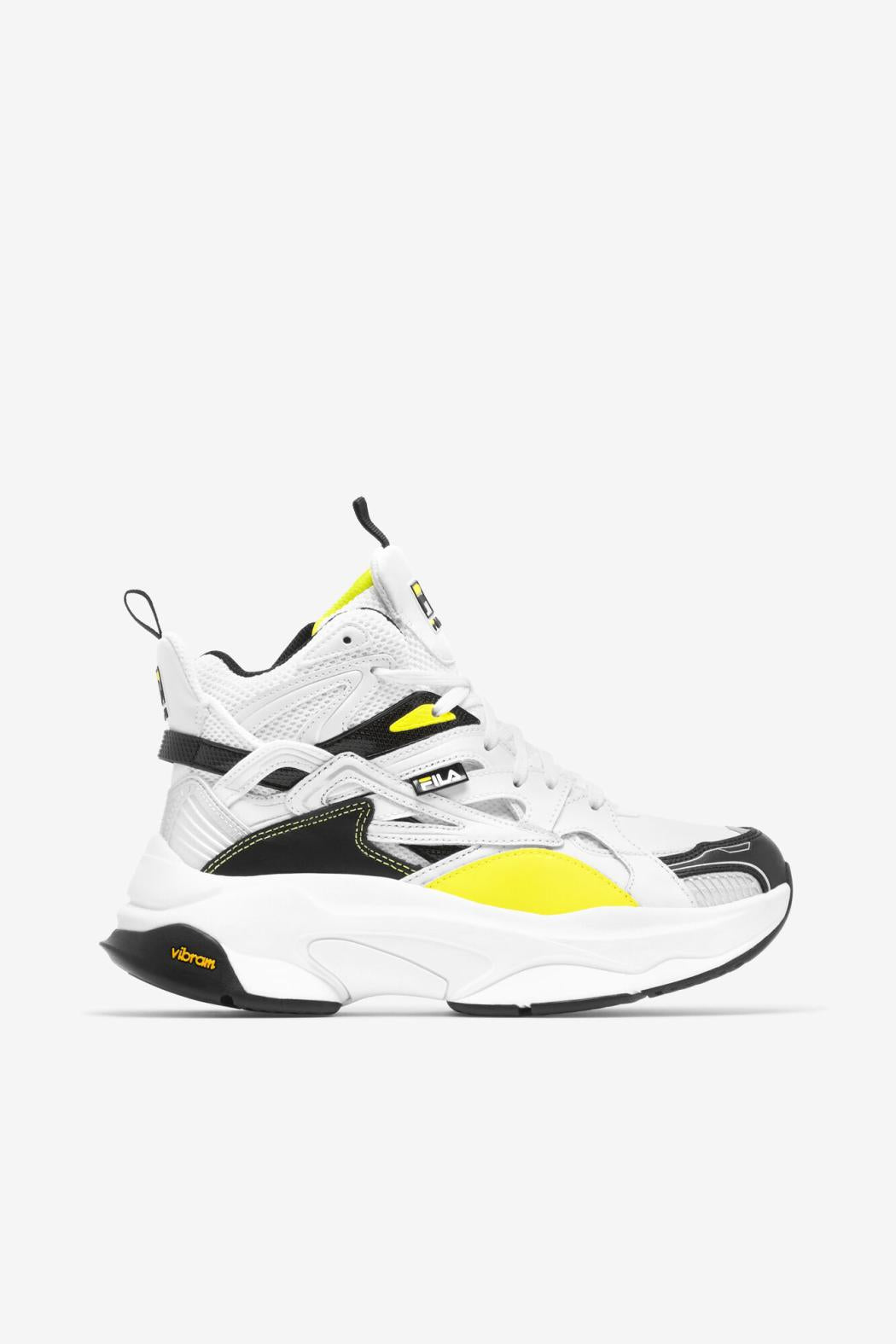 FILA Women's Hallasan Mid Premium 115 WHITE / BLACK / LEMON TONIC | Women Sneakers &amp; Lifestyle