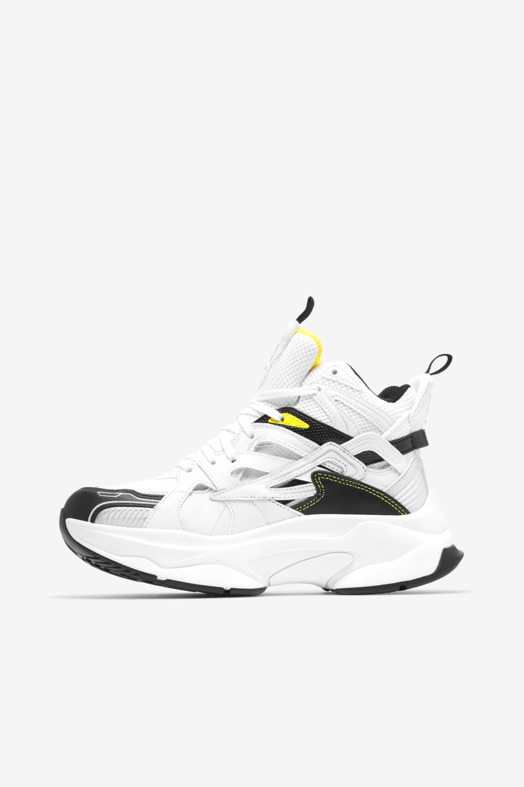 FILA Women's Hallasan Mid Premium 115 WHITE / BLACK / LEMON TONIC | Women Sneakers &amp; Lifestyle