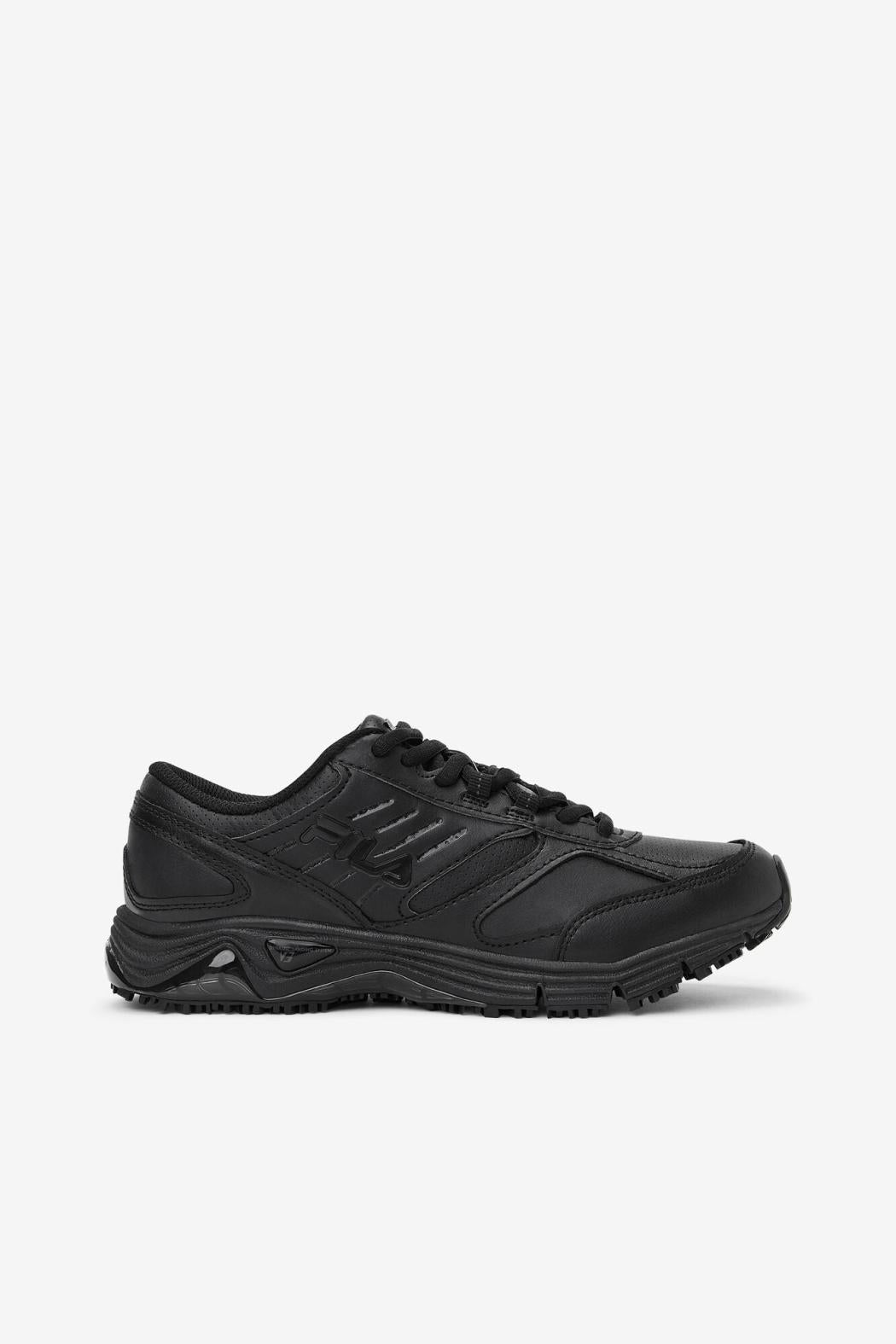 FILA Women's Memory Flux Slip Resistant Shoe 001 BLACK / BLACK / BLACK | Women Slip Resistant Shoes