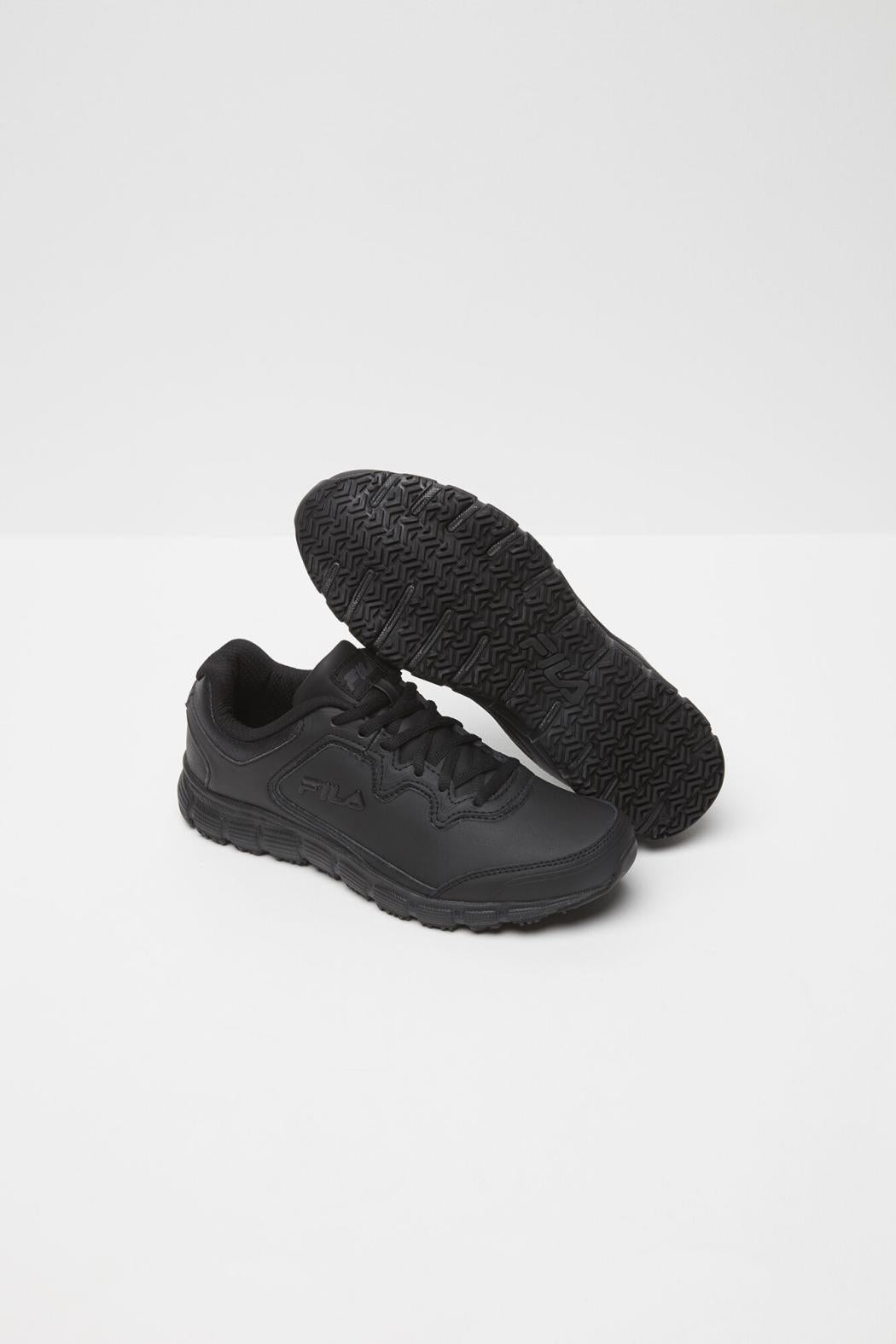 FILA Women's Memory Fresh Start Slip Resistant Shoe 001 BLACK / BLACK / BLACK | Women Slip Resistant Shoes