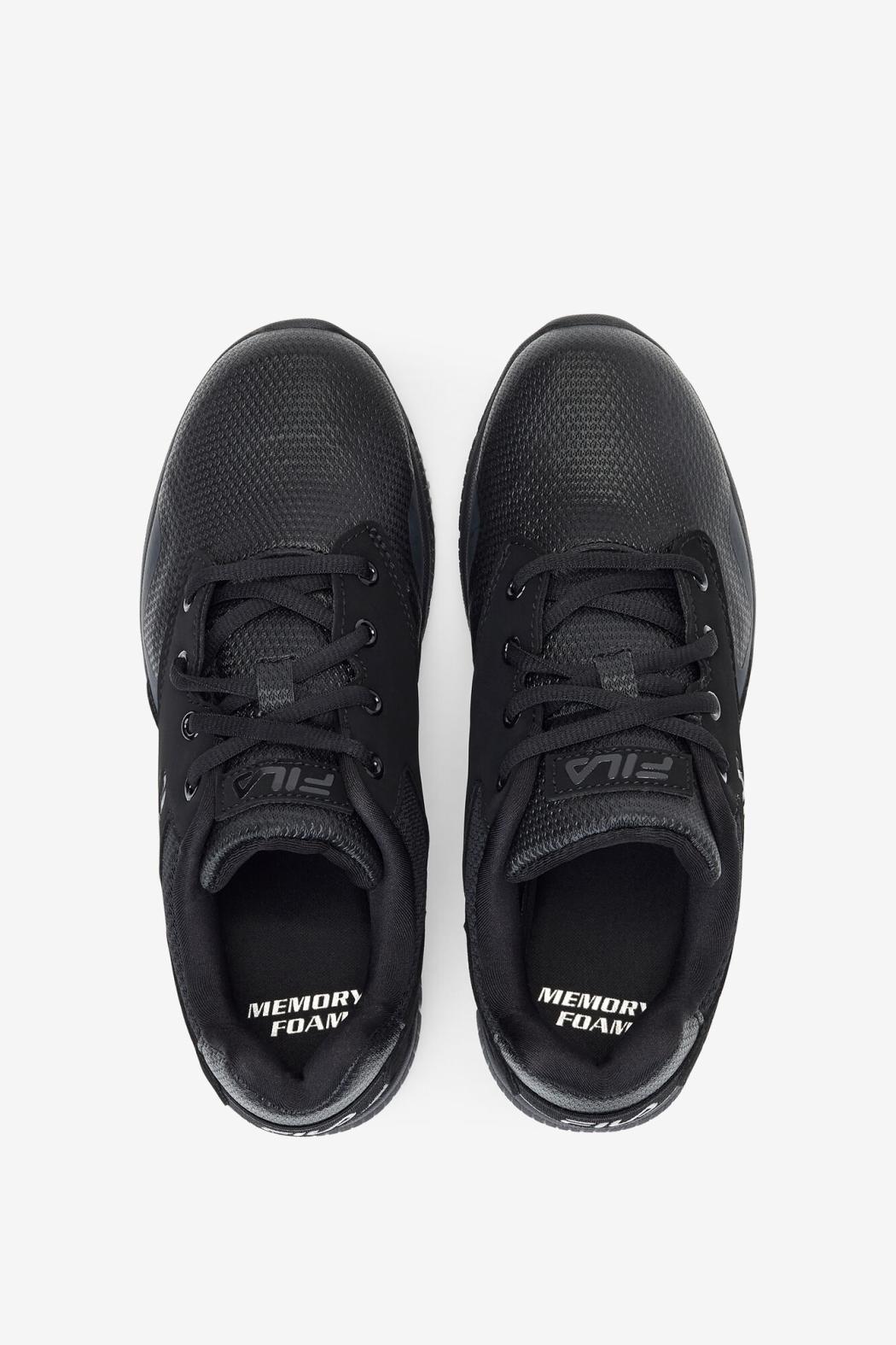 FILA Women's Memory Layers Slip Resistant Shoe 001 BLACK / BLACK / BLACK | Women Slip Resistant Shoes