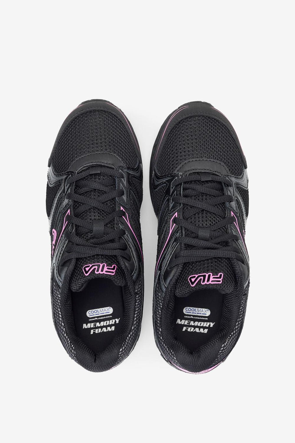 FILA Women's Memory Reckoning 8 Slip Resistant Steel Toe Shoe 973 BLACK / BLACK / KNOCKOUT PINK | Women Steel Toe Shoes