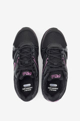 FILA Women's Memory Reckoning 8 Slip Resistant Steel Toe Shoe 973 BLACK / BLACK / KNOCKOUT PINK | Women Steel Toe Shoes