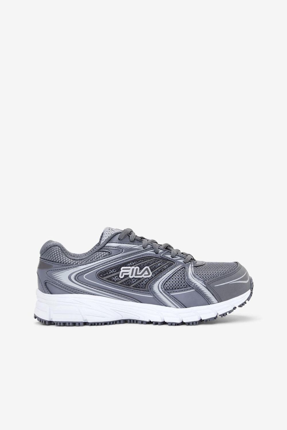 FILA Women's Memory Reckoning 9 Slip Resistant Composite Toe Shoe 063 CASTLEROCK / HIGH RISE / METALLIC SILVER | Women Composite Toe Shoes