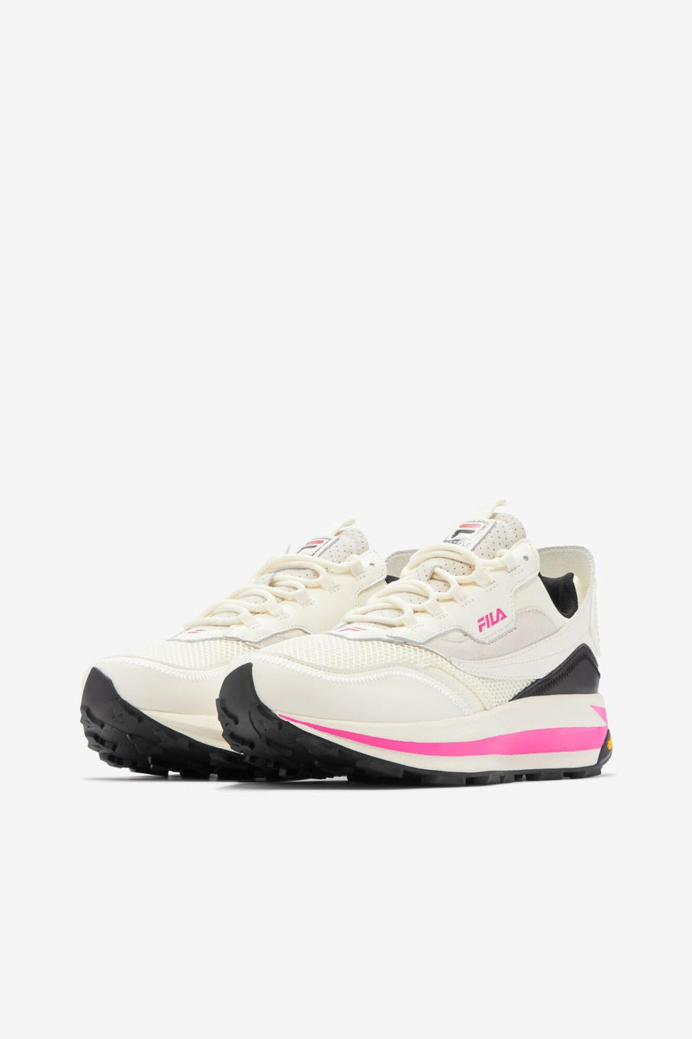 FILA Women's R1 Runner X Barneys 119 SNOW WHITE / PINK GLO / BLACK | Women Sneakers