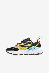 FILA Women's Ray Tracer Evo 016 BLACK / WHITE / SAFETY YELLOW | Women Ray Tracer