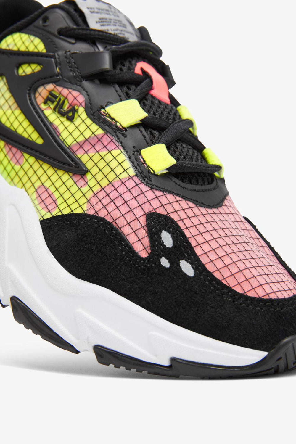 FILA Women's Ray Tracer Evo 016 BLACK / WHITE / SAFETY YELLOW | Women Ray Tracer