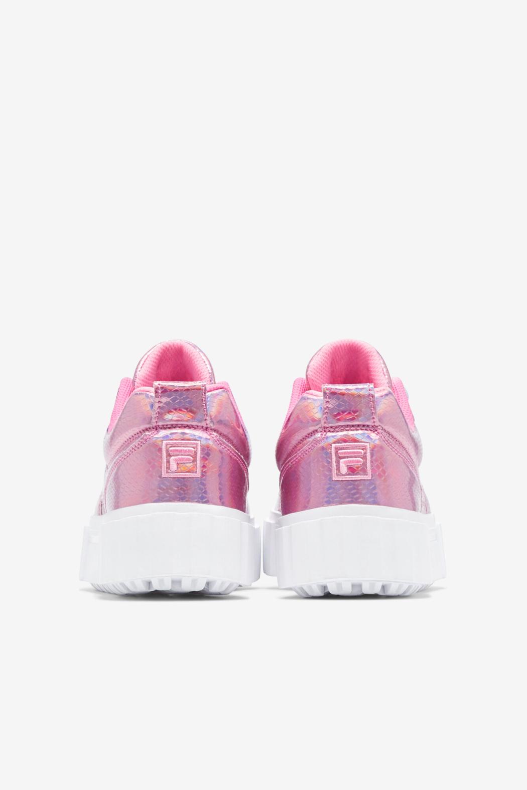 FILA Women's Sandblast Iridescent Snake 668 COTTON CANDY / WHITE / COTTON CANDY | Women Sneakers &amp; Lifestyle