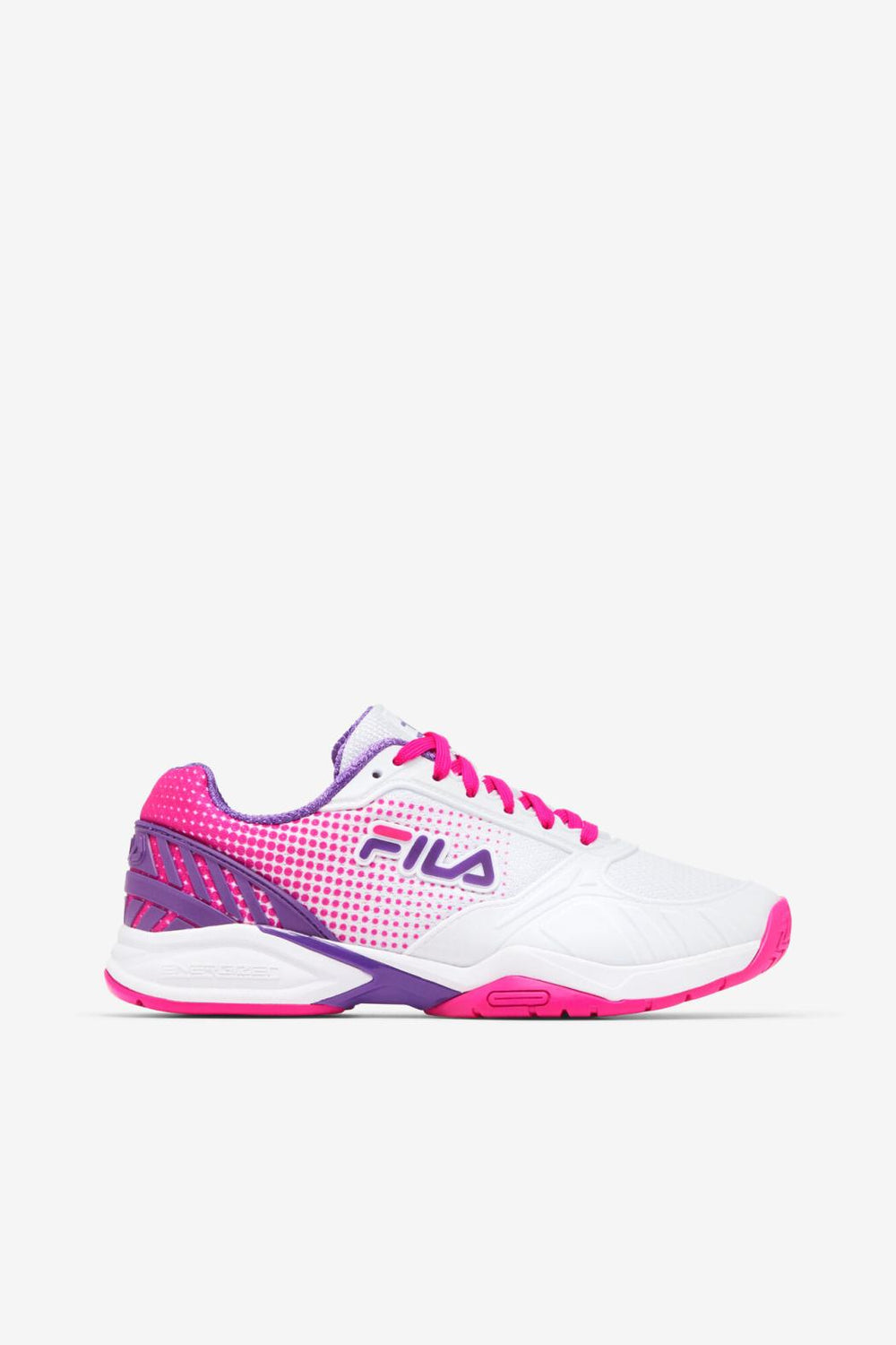 FILA Women's Volley Zone 149 WHITE / PINK GLO / ELECTRIC PURPLE | Women Pickleball