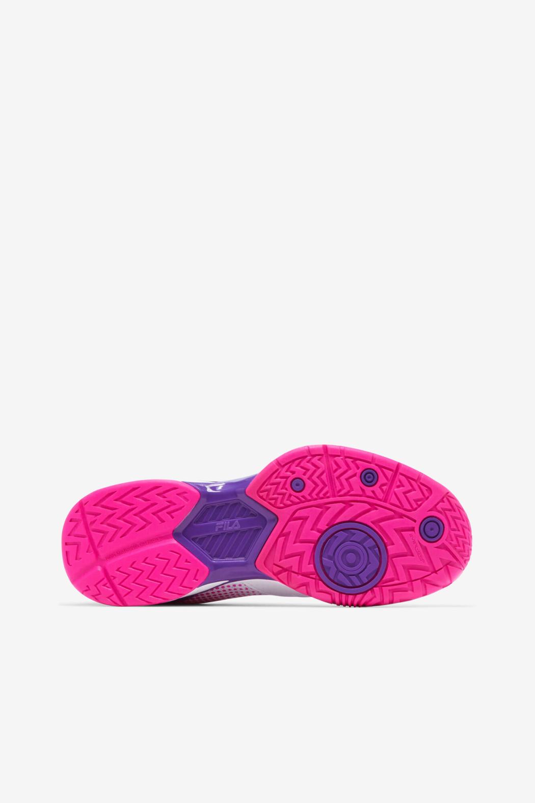 FILA Women's Volley Zone 149 WHITE / PINK GLO / ELECTRIC PURPLE | Women Pickleball
