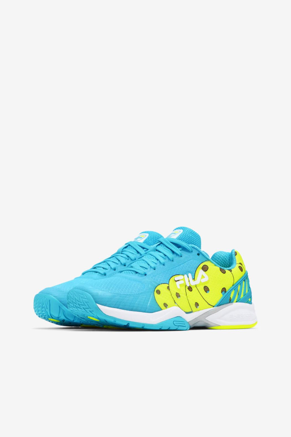 FILA Women's Volley Zone 425 BLUEFISH / WHITE / SAFETY YELLOW | Women Pickleball