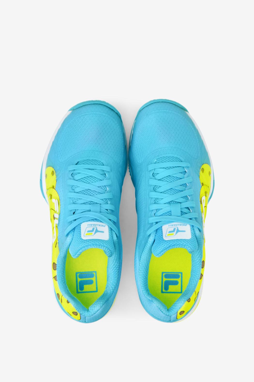 FILA Women's Volley Zone 425 BLUEFISH / WHITE / SAFETY YELLOW | Women Pickleball