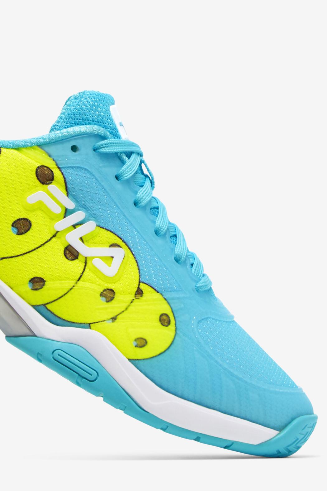 FILA Women's Volley Zone 425 BLUEFISH / WHITE / SAFETY YELLOW | Women Pickleball