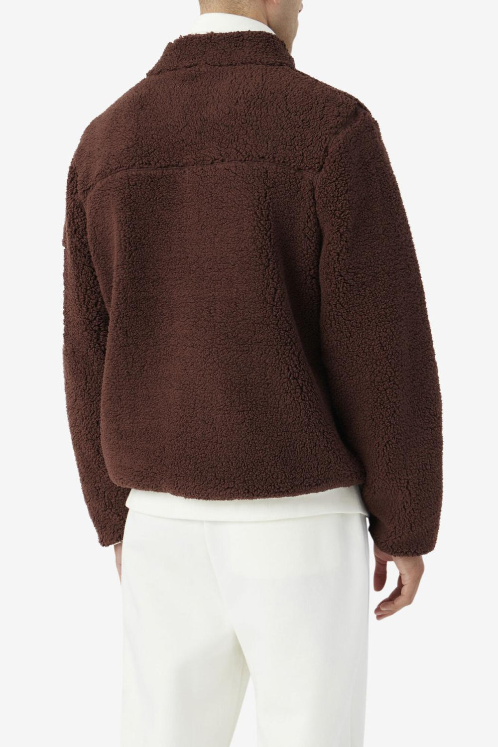 FILA Yale Sherpa Jacket 206 BROWN STONE / EGRET | Men Sweaters &amp; Outerwear