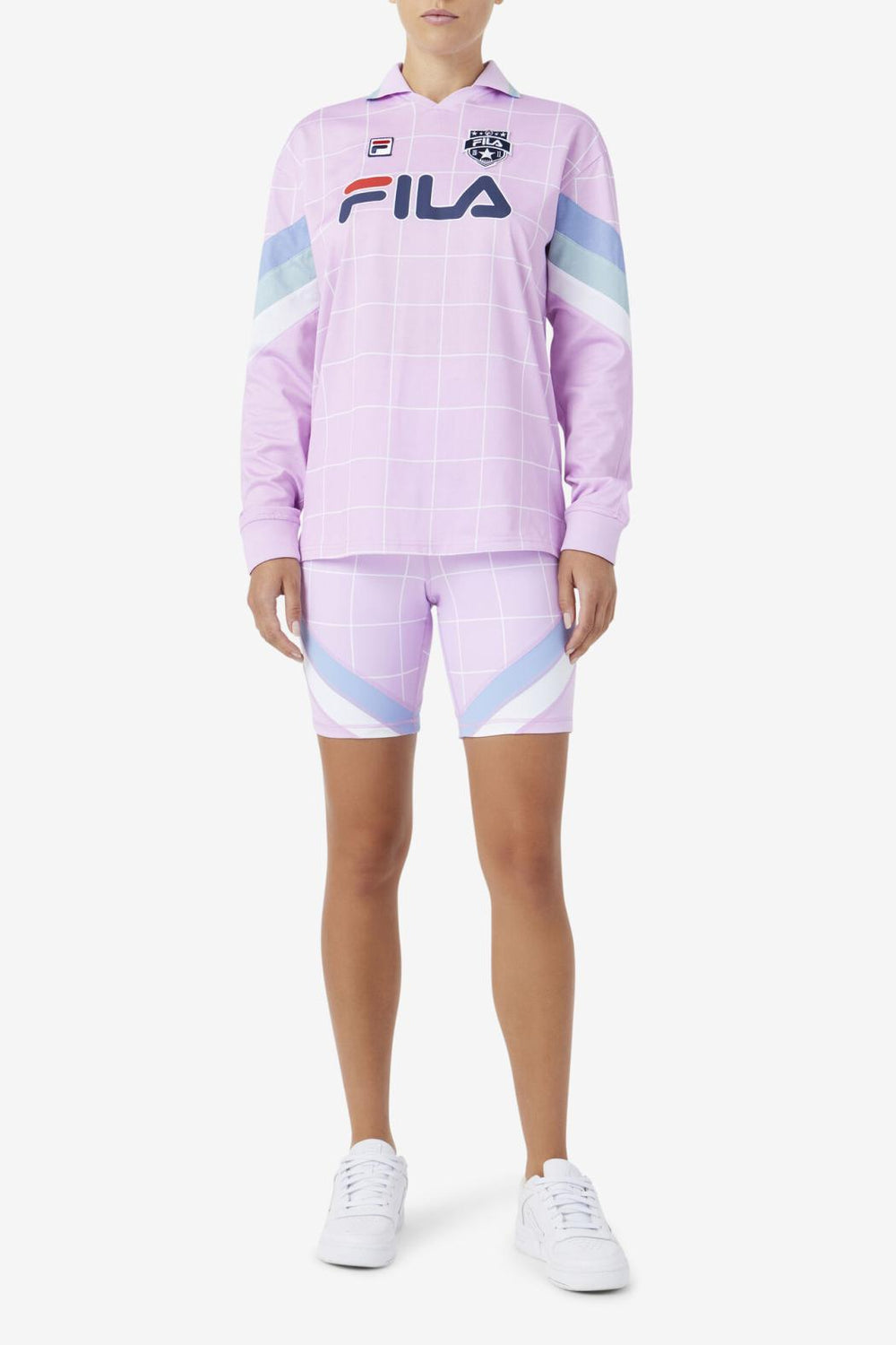 FILA Yareli Bike Short 580 ORCHID BOUQUET / FOREVER BLUE / WHITE | Women Shorts &amp; Pants