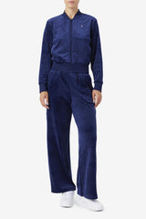 FILA Zenaida Velour Track Jacket 410 FILA NAVY | Women Sweatsuits &amp; Tracksuits