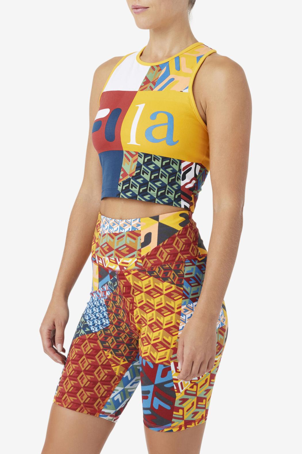 FILA Zhuri Tank 732 RADIANT YELLOW / WHITE / RHUBARB / MOONLIT OCEAN | Women Tops &amp; T-Shirts