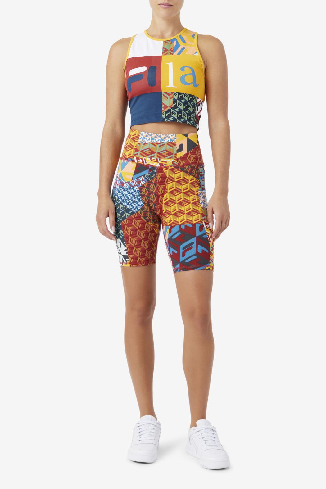 FILA Zhuri Tank 732 RADIANT YELLOW / WHITE / RHUBARB / MOONLIT OCEAN | Women Tops &amp; T-Shirts