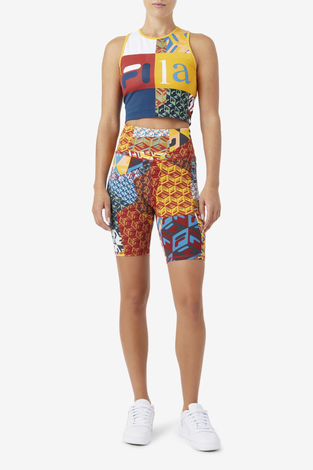 FILA Zhuri Tank 732 RADIANT YELLOW / WHITE / RHUBARB / MOONLIT OCEAN | Women Tops &amp; T-Shirts