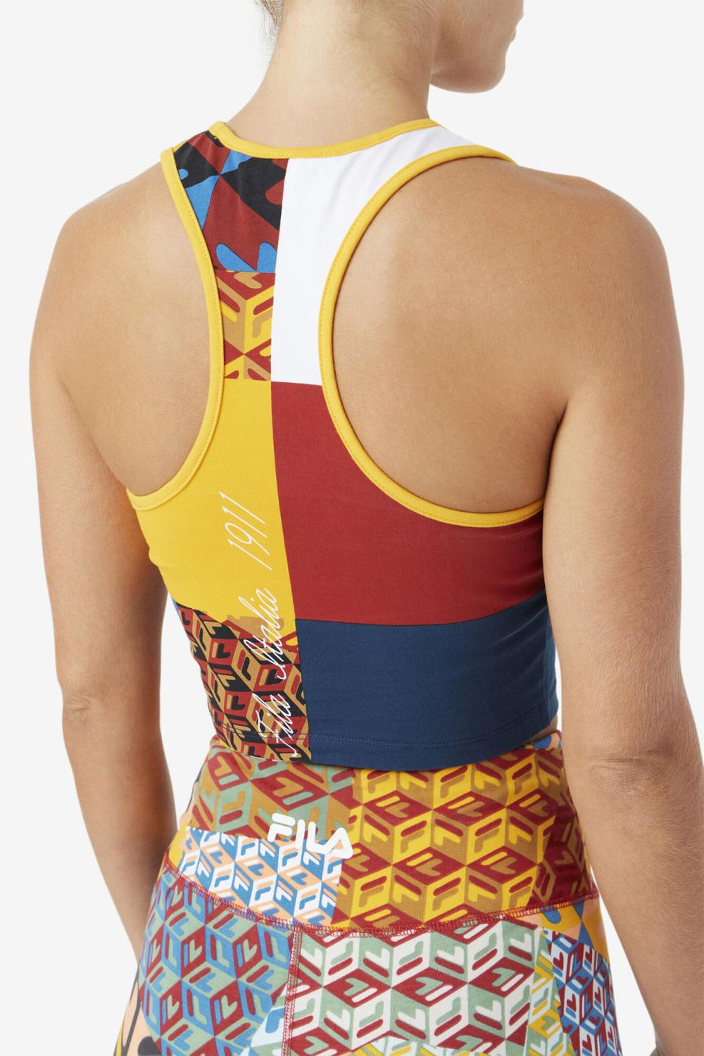 FILA Zhuri Tank 732 RADIANT YELLOW / WHITE / RHUBARB / MOONLIT OCEAN | Women Tops &amp; T-Shirts