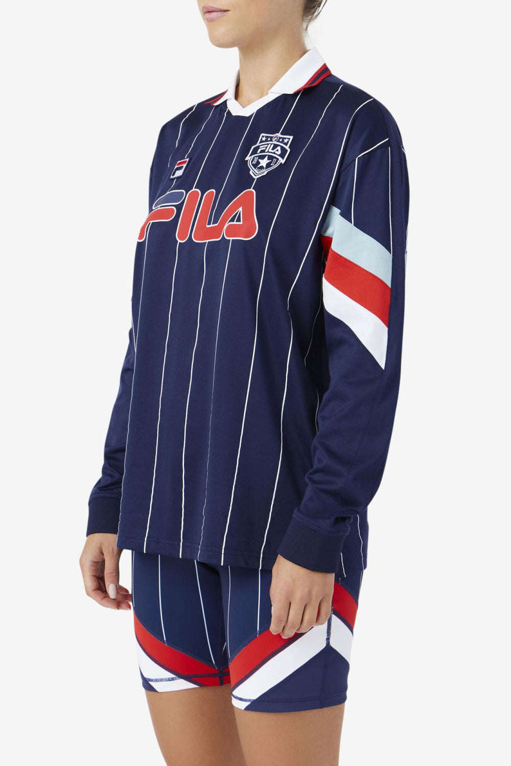 FILA Zorra Goalie Jersey 410 FILA NAVY / WHITE / FILA RED | Women Tops &amp; T-Shirts