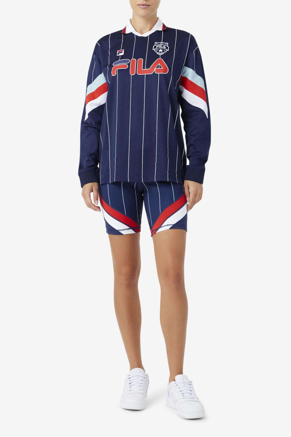 FILA Zorra Goalie Jersey 410 FILA NAVY / WHITE / FILA RED | Women Tops &amp; T-Shirts