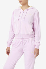 FILA Zura Velour Jacket 534 WINSOM ORCHID | Women Jackets &amp; Outerwear