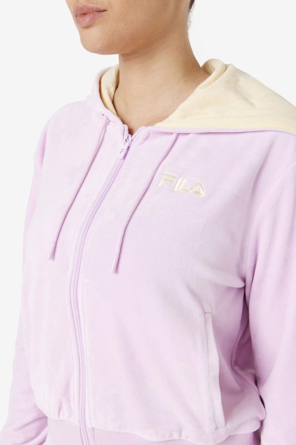 FILA Zura Velour Jacket 534 WINSOM ORCHID | Women Jackets &amp; Outerwear